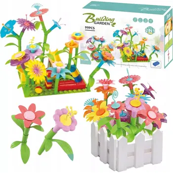 ostatní stavebnice STAVEBNICE KVĚTINY STAVEBNICE VZDĚLÁVACÍ KVĚTINY DESKA SADA ZAHRADA VELKÉ 99e