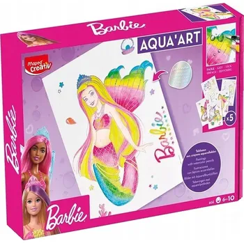 kreativní sada Barbie sada na malování pastelky akvarelové