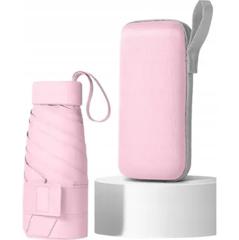 Deštník 100% Manuální skládací deštník s pouzdrem, růžový