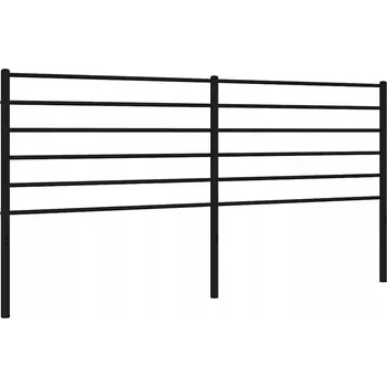 Kovové čelo, černé, 180 cm