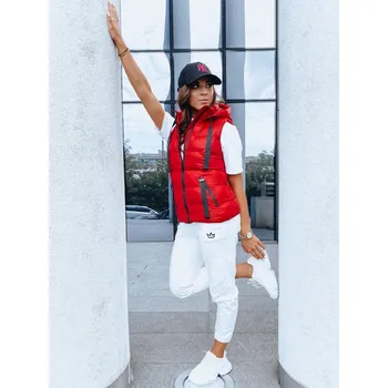 Dámská vesta Dámská prošívaná vesta WISE OWL červená FashionStreet TY3783 L