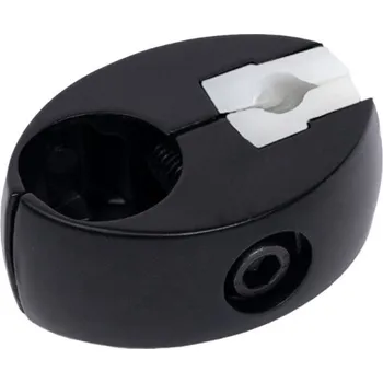 Vrták Spojka / držák pro uchycení skla/desky k trubky o průměru 25 mm, černá, s vložkami AKS