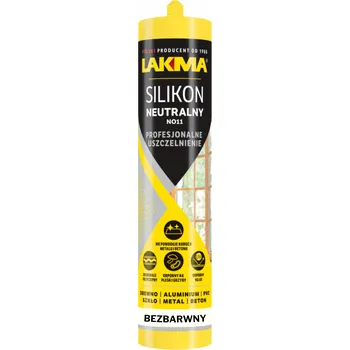 stavební silikon Silikon Lakma neutrální NO11 bezbarvý 280 ml