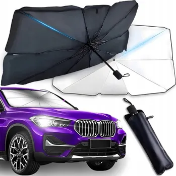Stínítko do auta SLUNEČNÍ CLONA / DEŠTNÍK NA PŘEDNÍ SKLO AUTA