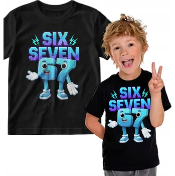 Chlapecké tričko Dětské tričko SIX SEVEN 67 pro kluky i holky s potiskem, velikost 128-134