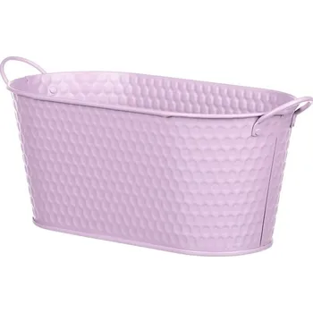 Stylový kovový truhlík ve světle fialové barvě - odolný a elegantní dekorátor Barva: Fialová