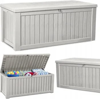 Úložný box Zahradní úložný box plast 570 l bílý