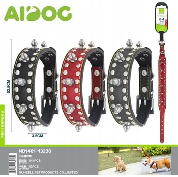 Obojek pro psa Velký obojek pro psa s hroty - Černo-červený