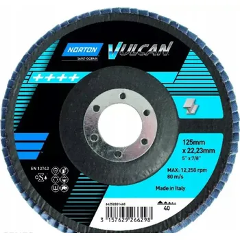 Brusný kotouč Lamelový brusný kotouč VULCAN R842 125/60 Norton Saint-Gobain