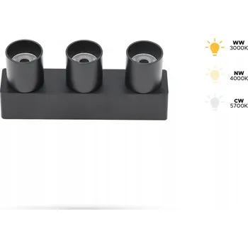 Lištový reflektor Automat-on 3 x 6 W, 0,122 m