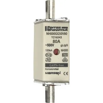 Autopojistky Pojistka NH 80A 000 gG Mersen 500V ac