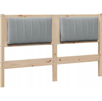 Čalouněné čelo postele s čelo Hnědá 135 cm Masivní borové dřevo