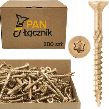 Vrut VRUTY DO DŘEVA KUŽELOVÉ SE ZOUBKOVANÝM ZÁVITEM TX20 4,5X60 5060 200ks