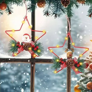 Vánoční dekorace Řetězy Mikuláš 15 cm 2 ks