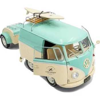 Hračka 1:18 VOLKSWAGEN KOOL KOMBI MINT GREEN & WHITE 2024