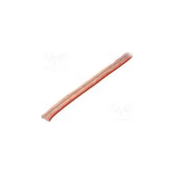 elektrický kabel Vodič reproduktorový lanko CCA průhledná nestíněný PVC