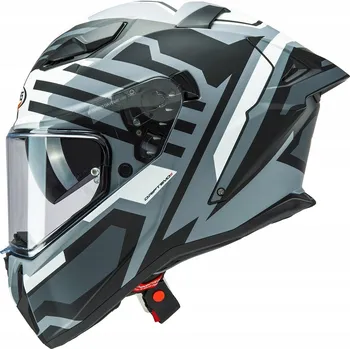 Helma na motorku CABERG DRIFT EVO II HORIZON matná šedo-černo-bílá XXL