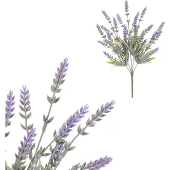 umělá květina Umělý trs levandule - fialový, realistický, bezúdržbový dekorativní prvek Barva: Fialová