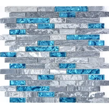 Mozaika WzorcowniaStudio 30 x 29 cm, odstíny šedé a stříbrné