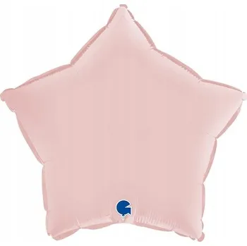 Balónek Fóliový balónek HVĚZDA světle růžová saténová 45 cm