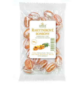 Cukrovinka Grešík Rakytníkové bonbóny 100 g