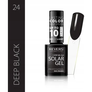 Lak na nehty Revers Solar Gel 24 Deep Black 12 ml lak na nehty