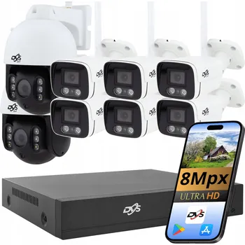 IP kamera Bezdrátová sada kamer DVS 4K 8Mpx se 2 otočnými kamerami