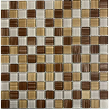 Obklad MOSAIC Skleněná mozaika MSM51 hnědá šrafovaná