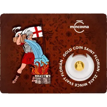 Zlatá mince Patroni - Svatý Florián - Proof - orientační cena