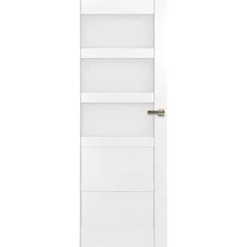 Interiérové dveře Interiérové dveře Vasco Doors Braga 4 – 80 L, s prosklenou výplní, fólie 910 bílá