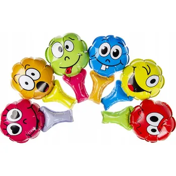 Balónek Samonafukovací fóliový balónek Emotikony Smajlíci Obličeje mix vzorů