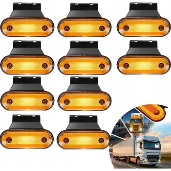 Přídavný světlomet 10 Ks Obrysové světlo oranžová oválná obrysová lampa