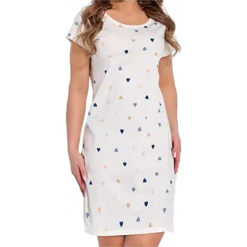 Dámská noční košile Noční košile Cornette 167/308 Heart 2 s krátkým rukávem nad kolena, velikost L