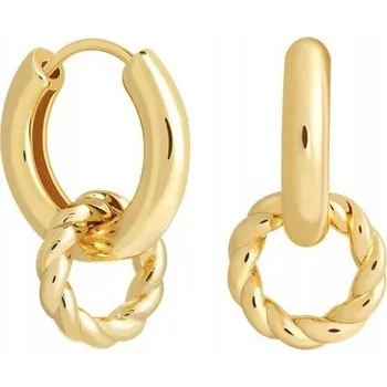 Náušnice Náušnice z chirurgické oceli pozlacené 14karátovým zlatem