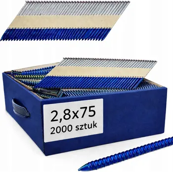 Hřebík Hřebíky 2,8x75 kroužkové pozink pro hřebíkovačku 2000 ks