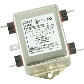 Filtr EMI, délka: 85.1mm 20 A 250 V AC TE Connectivity