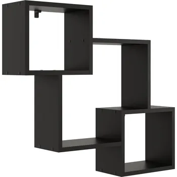 police Černá závěsná police RIPIANO z odolného LTD – moderní úspora místa