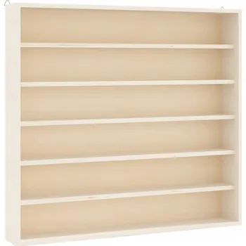 Knihovna Dřevěná sběratelská vitrína se 6 policemi 60x8,5x55 cm - 8721158401496
