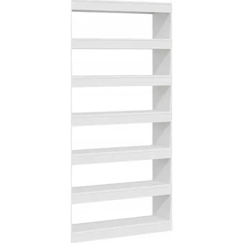 Knihovna Bílá knihovna, bílá, dřevotříska, 100 x 30 x 198 cm