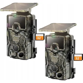 IP kamera 2 KS SOLÁRNÍ FOTOPAST / KAMERA PRO LOV A LESNICTVÍ 48MPX 4K s 32GB SD kartou