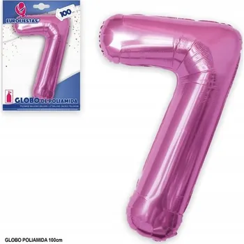 Balónek Ouda Party - Hliníkový balónek číslice 100 cm růžový - číslo 7