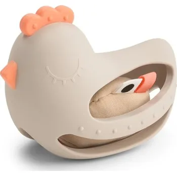 Hračka pro kojence DONE BY DEER Kousátko Grip and teether toy Clucky pískové