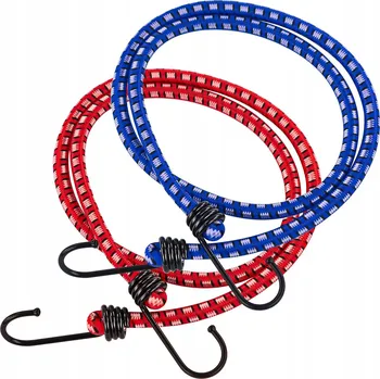 Upínací popruh Pružný upínací popruh s háky 8 mm x 80 cm, 2 ks