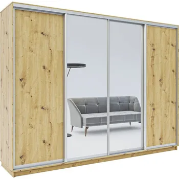 Šatní skříň Skříň posuvné dveře GAMMA 300×220 dub sonoma, dub artisan