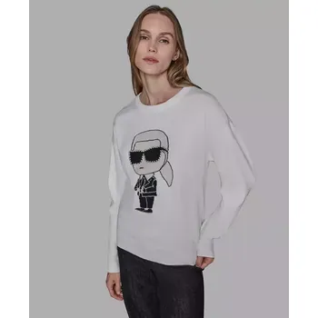 Dámský svetr KARL LAGERFELD dámský svetr Kool bílý M