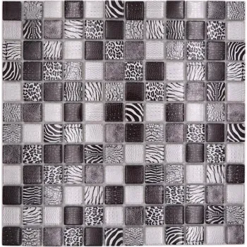 Obklad Skleněná mozaika WzorcowniaStudio 29,8 x 29,8 cm černá