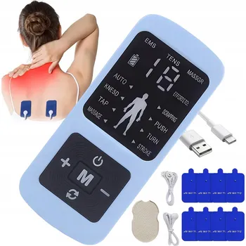 Masážní přístroj ELEKTRONICKÝ MASÁŽNÍ PŘÍSTROJ PULZNÍ MASÁŽ TĚLA AKUPUNKTURA 8 REŽIMŮ MASÁŽE