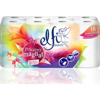 Toaletní papíry Toaletní papír Elfi Pokaźny Magnat 16 rolí 3vrstvý pevný měkký