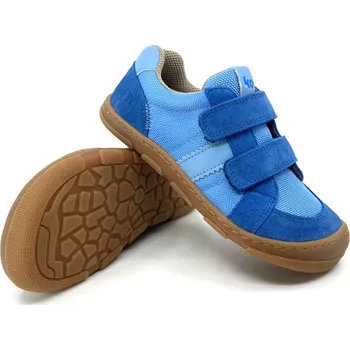 Chlapecké polobotky Barefoot boty Koel - Kobi W Fabrics Royal Blue 21, Vnitřní délka boty: 13,5 cm, Vnitřní šířka boty: 6,0 cm