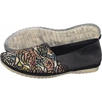 Dámské baleríny Dámské baleríny Maciejka 1930 kožené nazouvací pohodlné slip-on černé 37